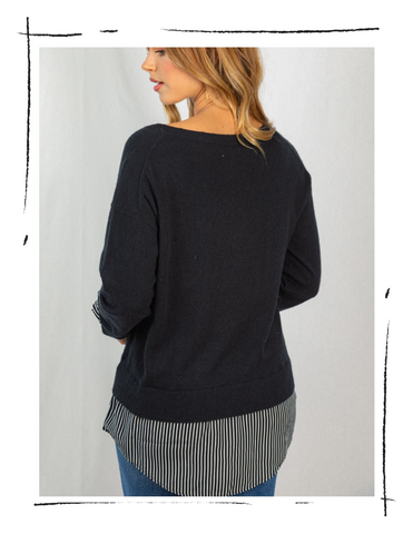 Layered Effect with v-neck sweater